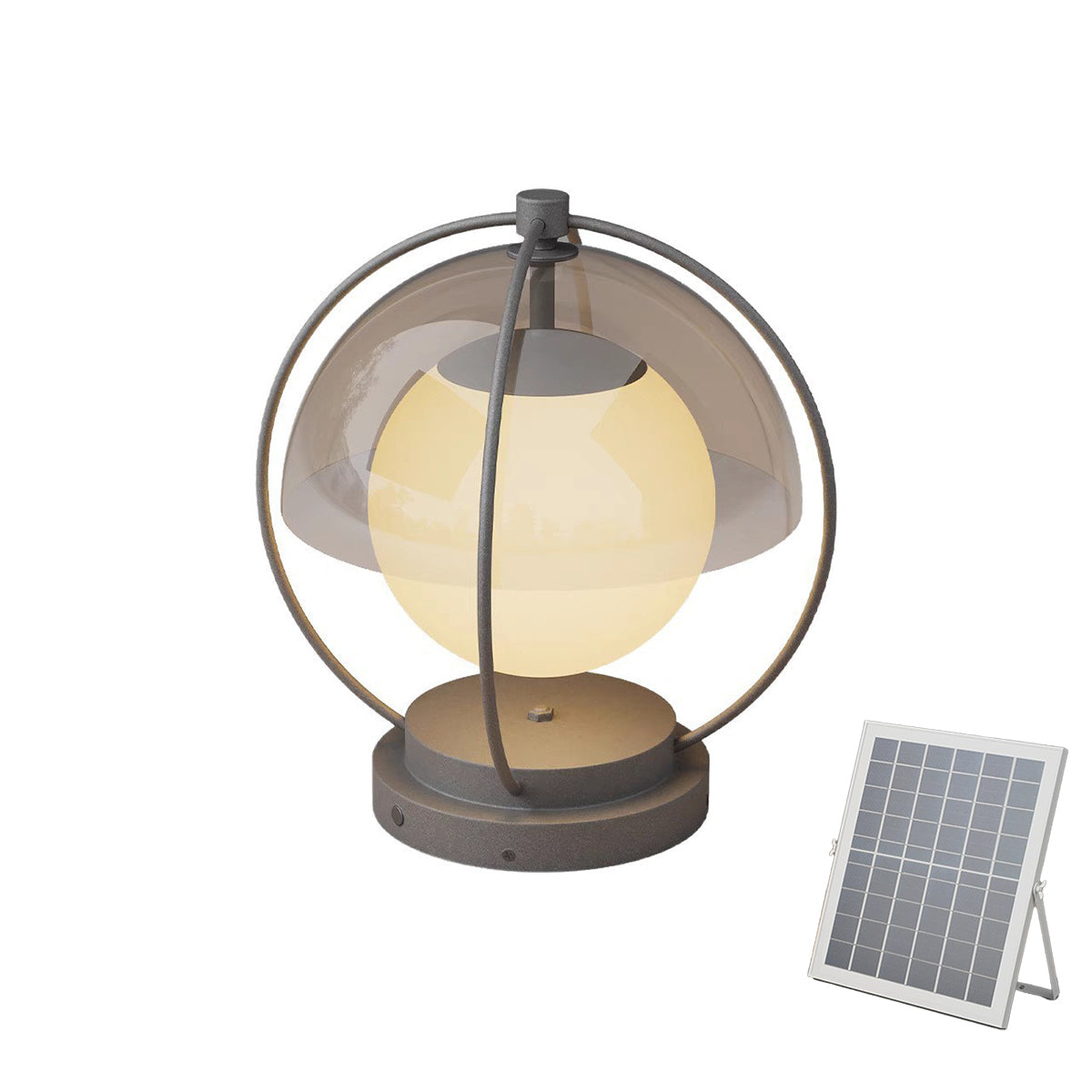 Led pillar lights outdoor with solar panel accessory offering eco friendly outdoor lighting solution
