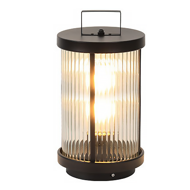 Dimension diagram of LED solar lanterns outdoor showing various sizes for installation and placement reference.