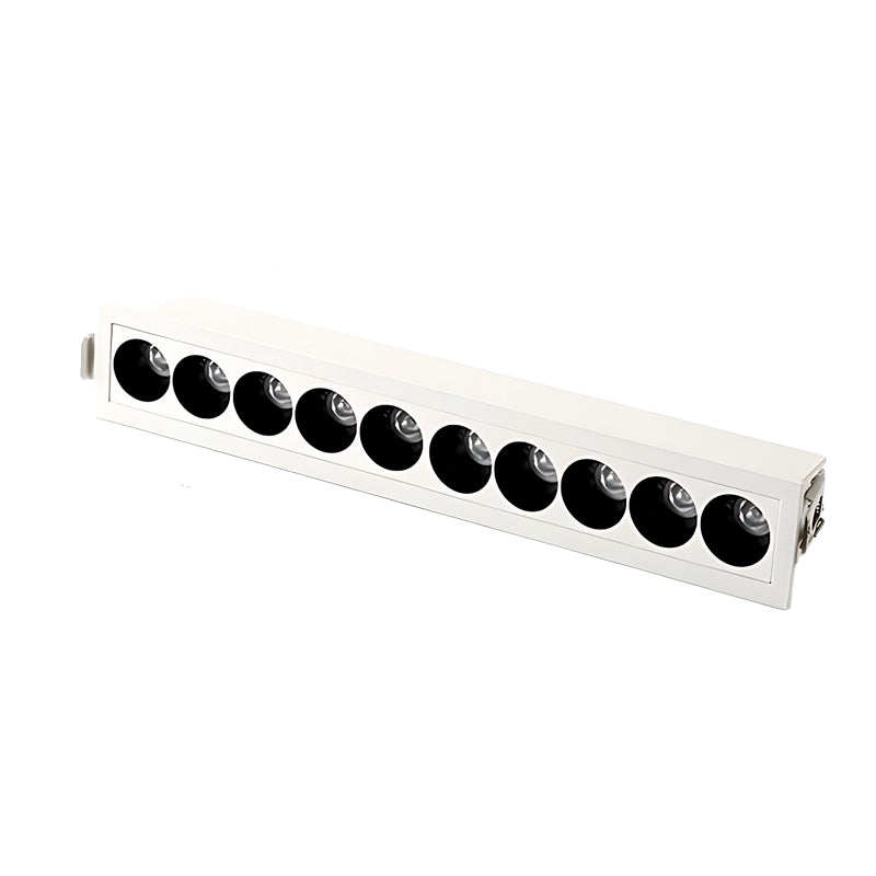 LED spotlights bulbs dimensions, side view with size specifications for linear arrangement.