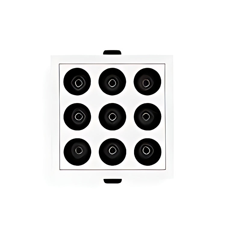 LED spotlights bulbs installation diagram for square arrangement.