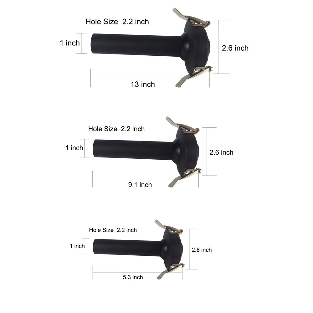 LED surface spotlight dimensions and installation guide, showcasing compact design and easy mounting options.