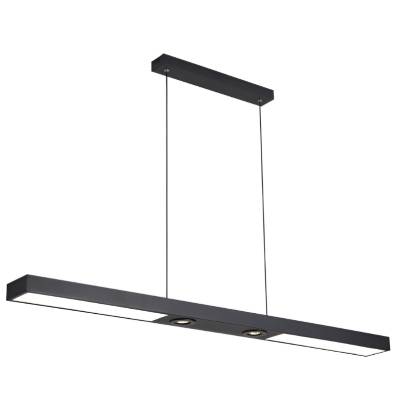 Modern black linear ceiling pendant light product image