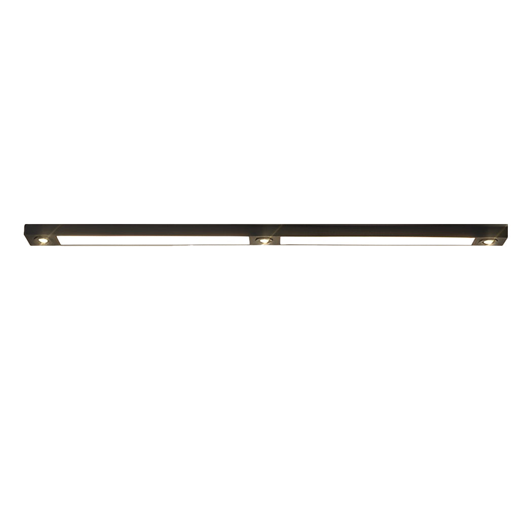 Single bar linear ceiling pendant light front view