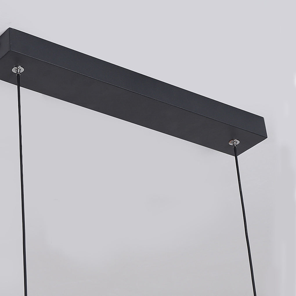 Linear ceiling pendant light suspension cable mounting detail