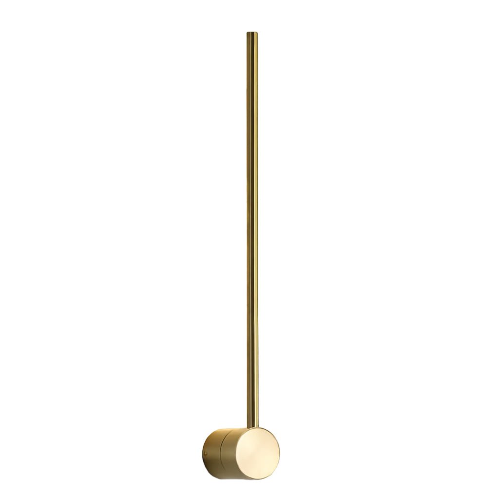 Linear LED wall light with metal accent finish