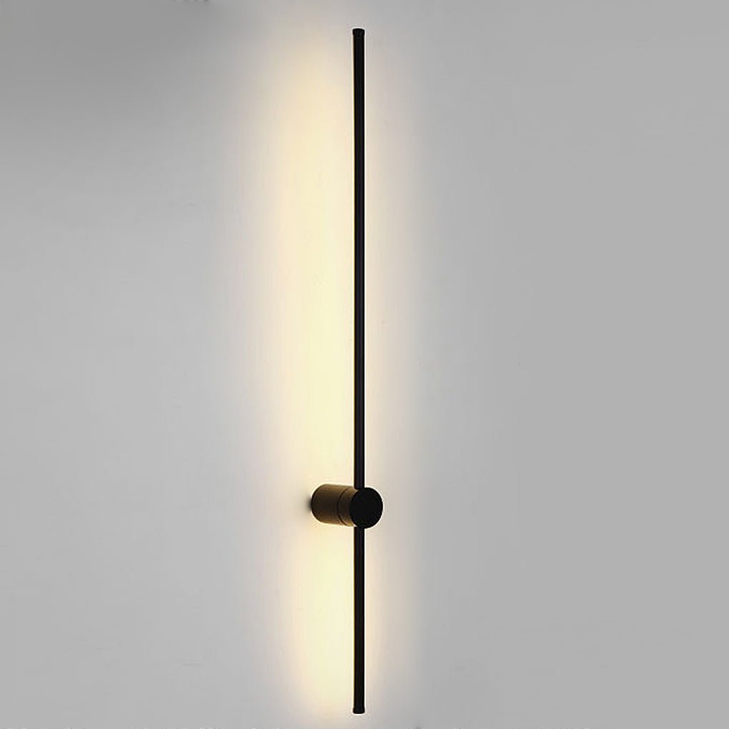 Linear LED wall light with warm backlighting effect