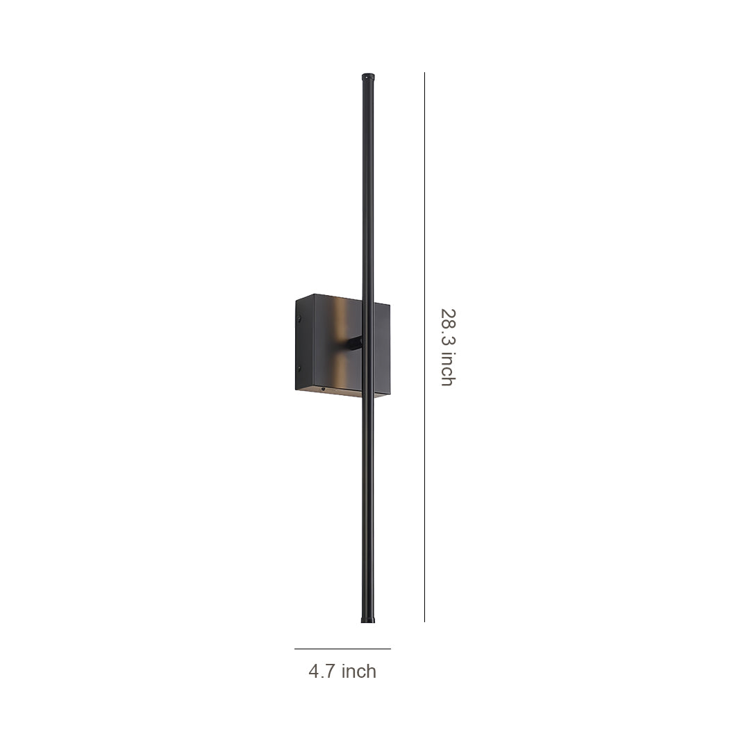 Linear wall lights with detailed dimensions, ideal for precise installation in stylish and contemporary spaces.
