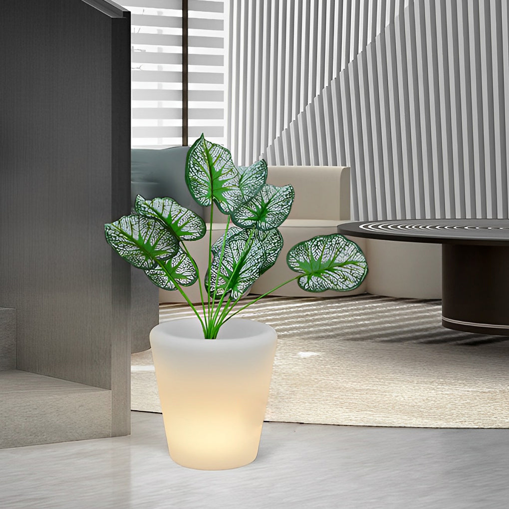luminous-flower-pots-soft-light-modern-balcony-stone-walls
