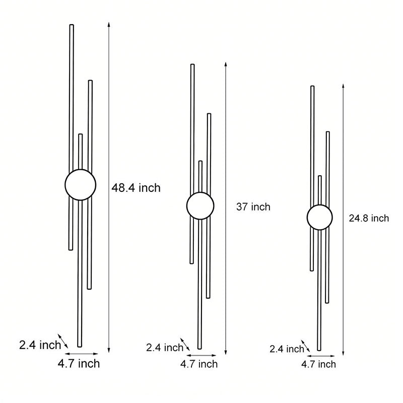 Luxurious modern linear wall sconce with soft, ambient light and modern black/gold accents for a sophisticated look.