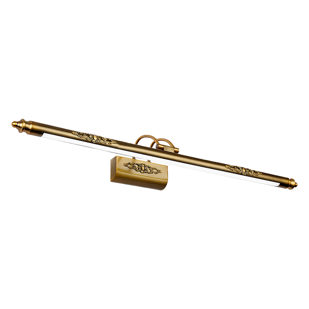 Luxury brass bathroom vanity light fixtures with intricate crystal pattern and polished gold tone