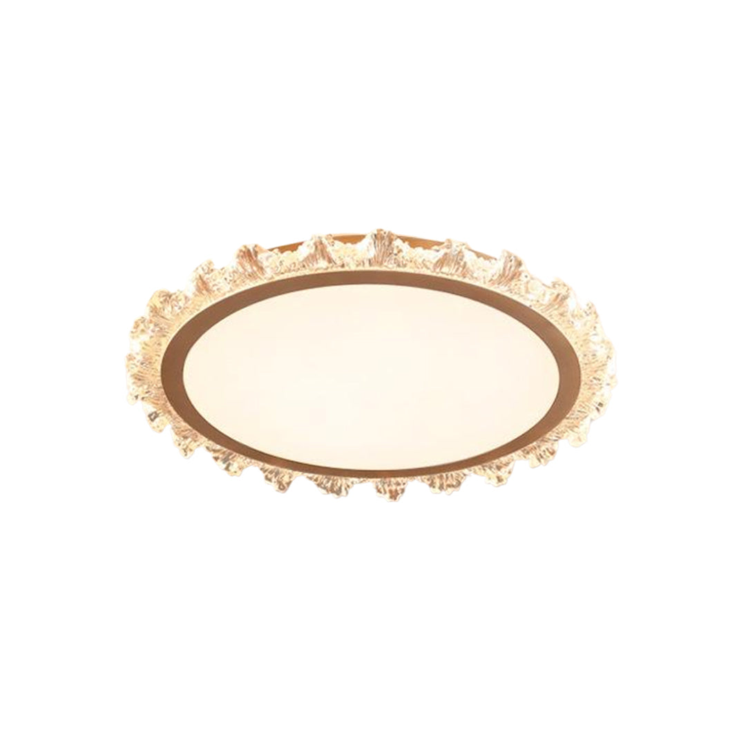Luxury gold glass shade chandelier with crystal embellishments and refined oval silhouette