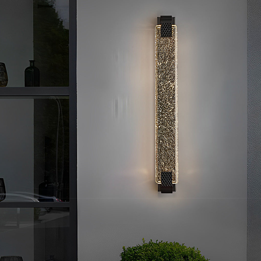 Luxury modern wall lights living room with crystal glass design, reflecting light beautifully in a living space.