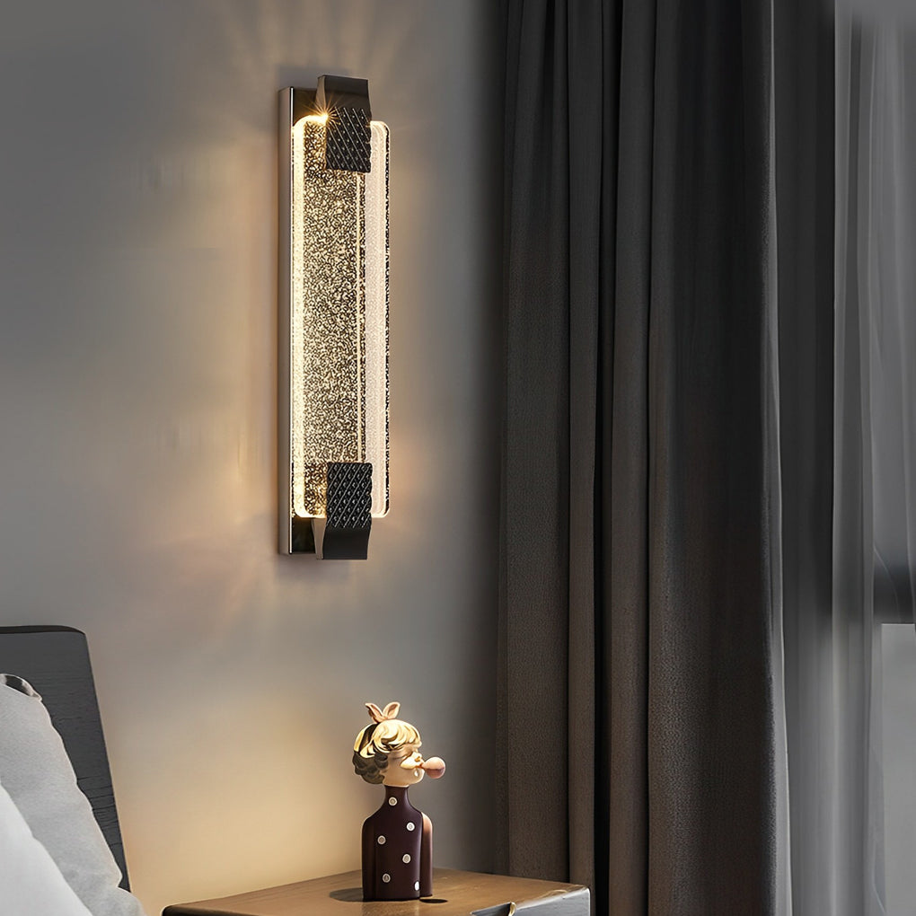Luxury modern wall lights living room mounted beside a bed, creating an inviting ambiance in a bedroom.