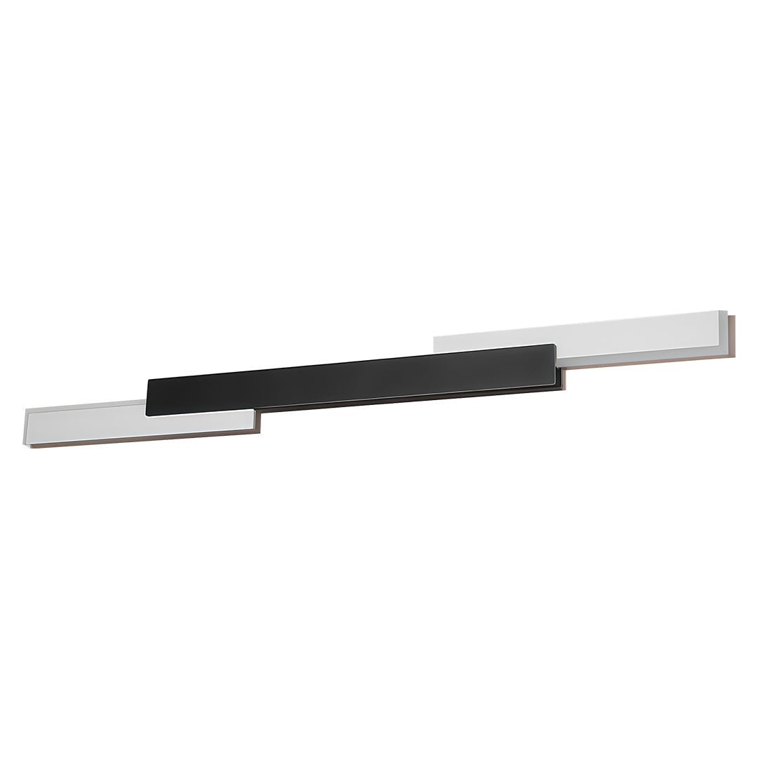 Outdoor light fixtures wall mount featuring matte black and white with horizontal LED strip