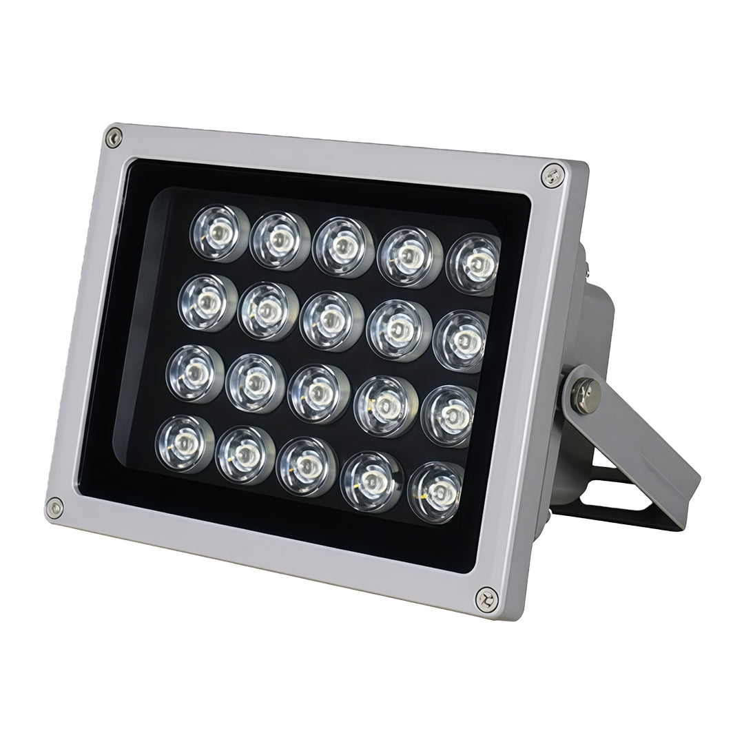 Medium-sized silver architectural flood lights unit featuring a 20-LED configuration.