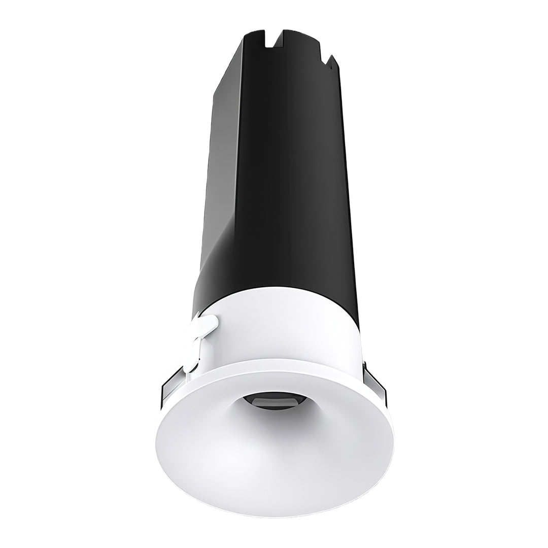 Illuminate your space with mini LED spotlights, featuring an arc-shaped embedded design and deep anti-glare light, offered in a set of 4 for precise lighting.