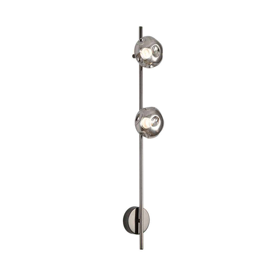 Minimalist indoor wall mounted lights with sleek black design and clear glass sphere
