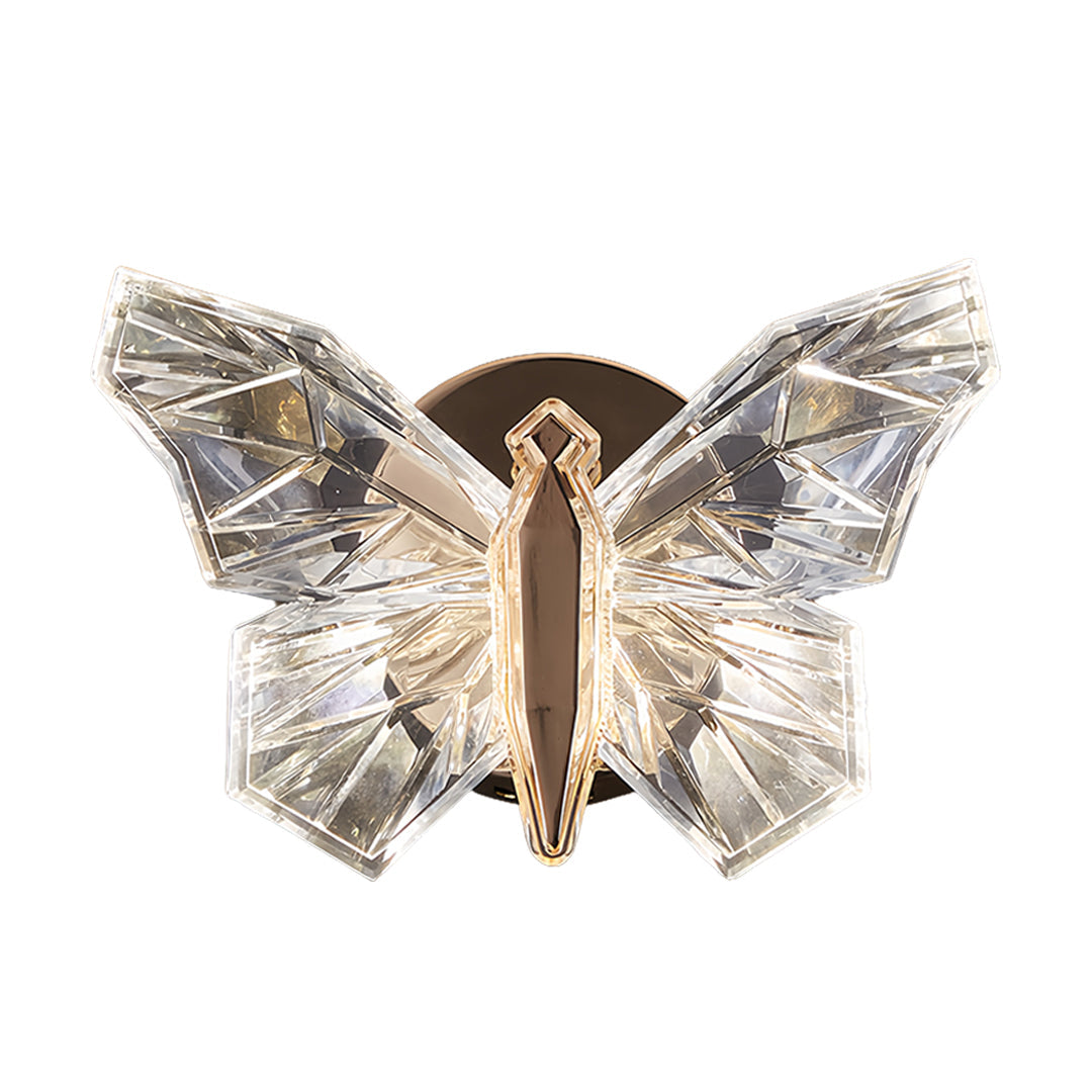 Sophisticated butterfly wall light with neutral-toned wings perfect for minimalist interior design