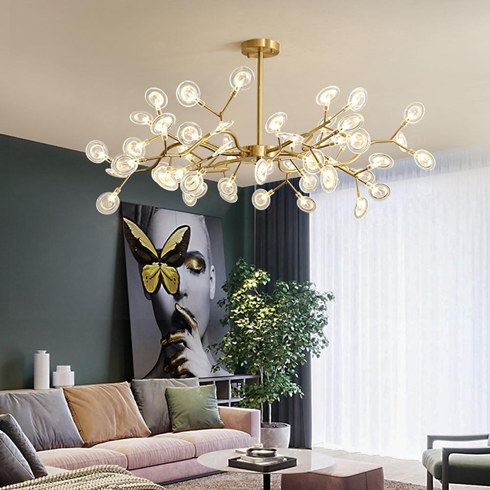 Minimalist firefly pendant light mounted on modern ceiling.