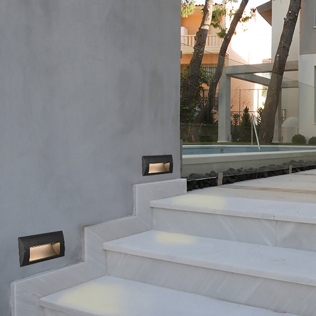 Minimalist Outdoor LED Stair Step Light Wall Lamp for Aisle Corridor Corner