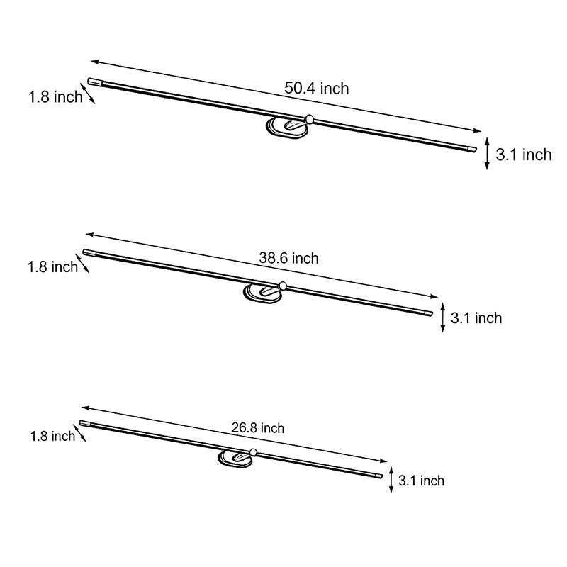 Modern bathroom vanity light strip with clean lines, providing even and bright light to enhance the bathroom experience.