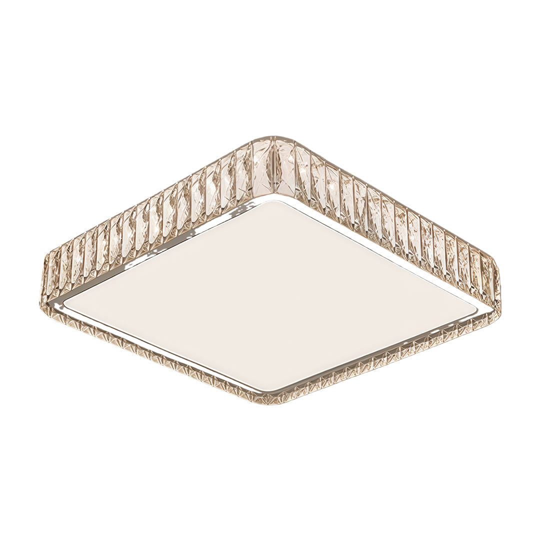 Create a refined atmosphere with modern crystal flush mount lighting, designed with a halo ring to offer ambient and stylish lighting.