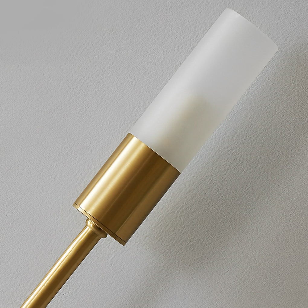 Modern double heads wall sconce with a black finish, enhancing a modern interior wall.