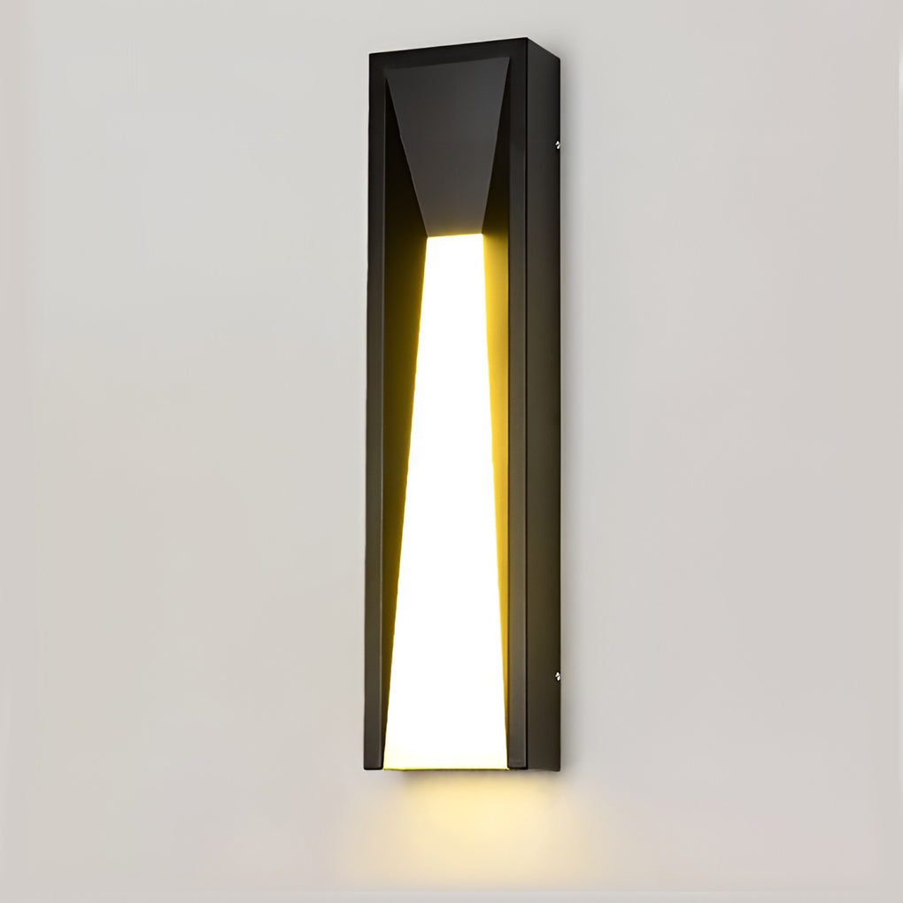 Modern outdoor wall light LED panel detail view