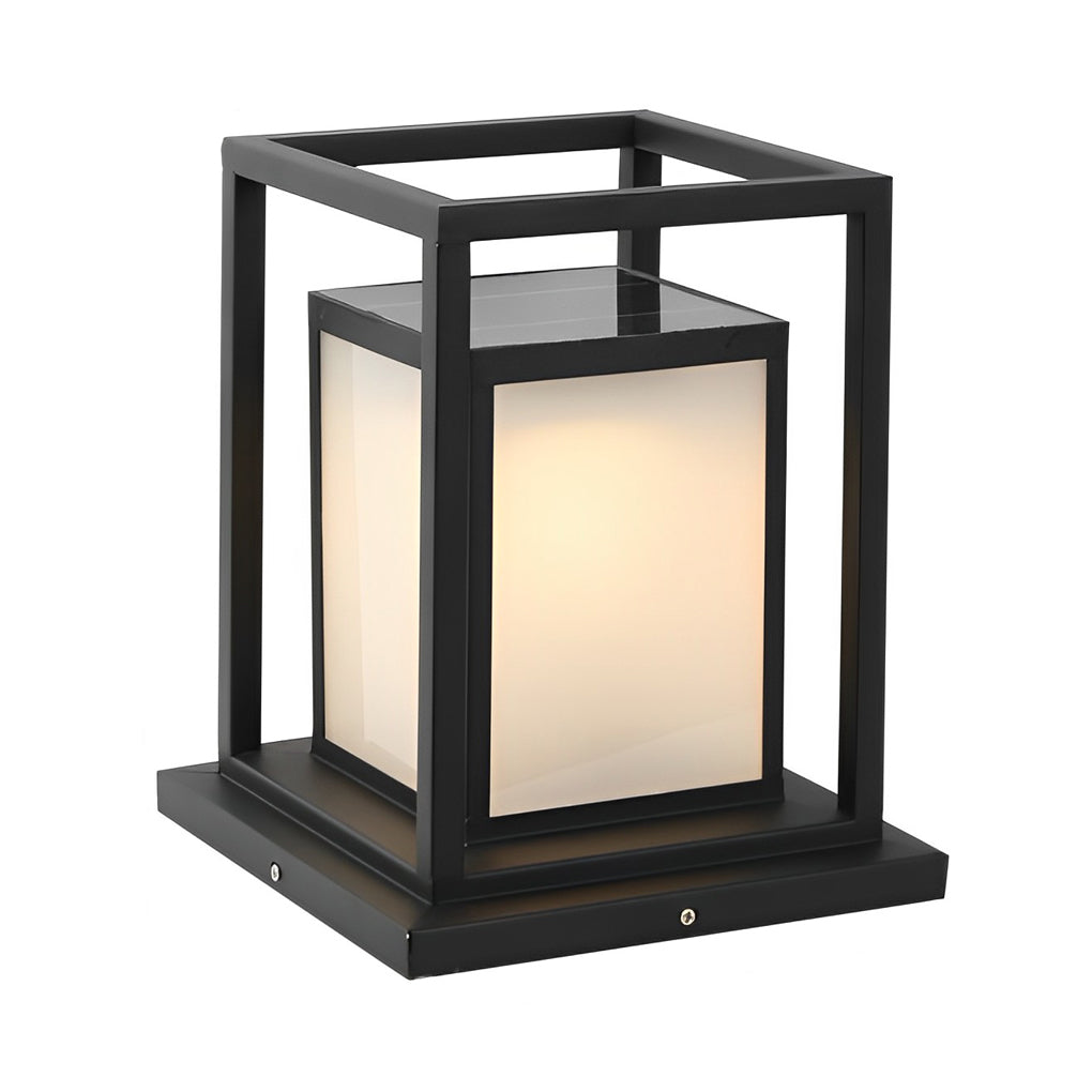 Modern outdoor wall pillar lights installed near steps enhancing safety and ambiance.