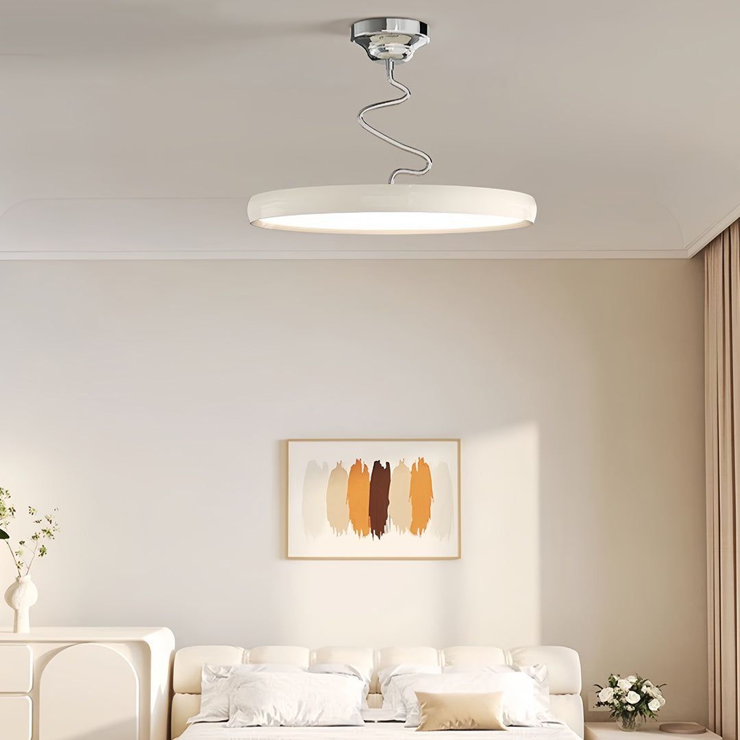 Modern semi flush mount ceiling light with twisted design provides full-spectrum illumination, perfect for bedrooms, living rooms, and hallways.