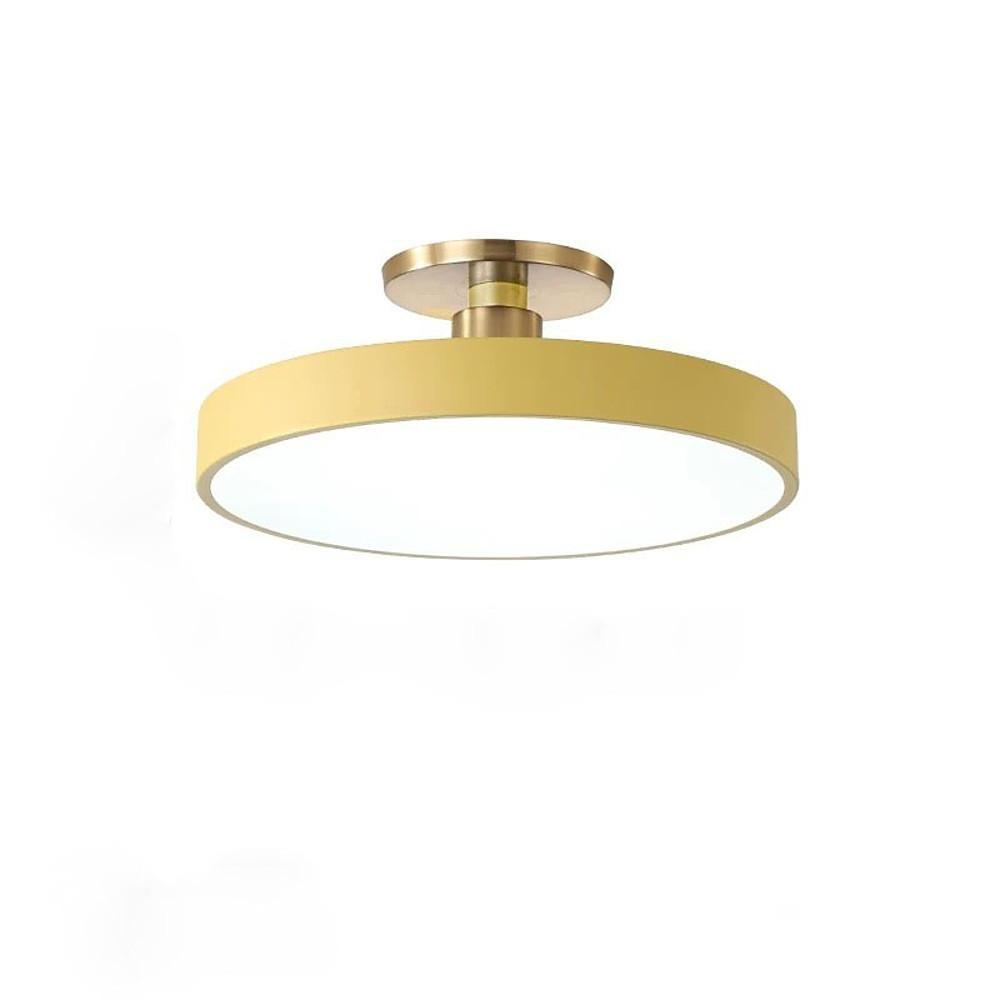 Modern semi flush mount ceiling lights in gray, front view of the modern design.