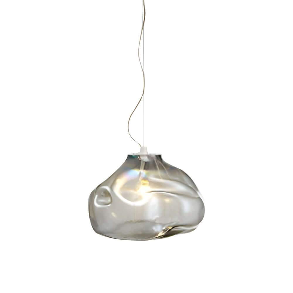 A perfect blend of Nordic design and craftsmanship, this hand-blown textured glass pendant light adds style and bright, gentle illumination to modern interiors.