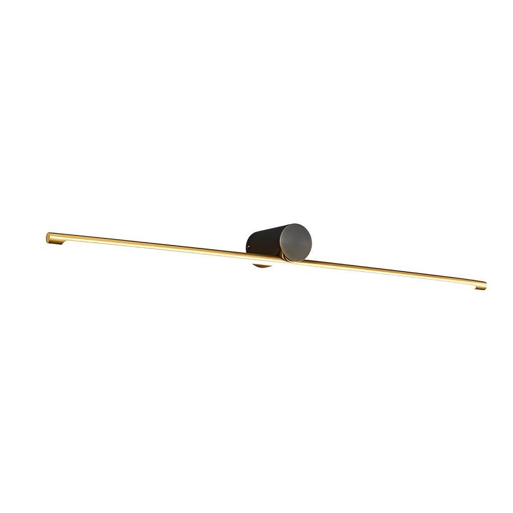 Modern Two - Tone Bathroom Vanity Light with Cylinder Fixture and Linear Bar