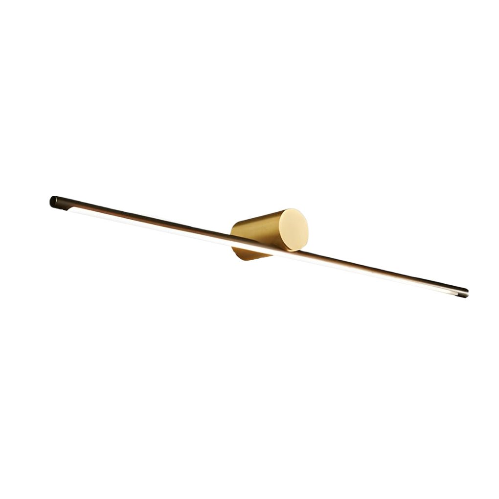 Modern Two - Tone Bathroom Vanity Light with Cylinder Fixture and Linear Bar