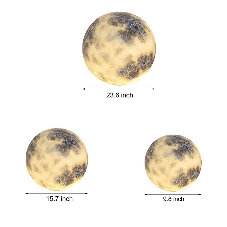 Moon light size options with diameter measurements displayed.