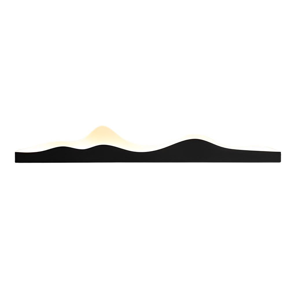Mountain LED wall light in black, emphasizing its minimalist and contemporary style.