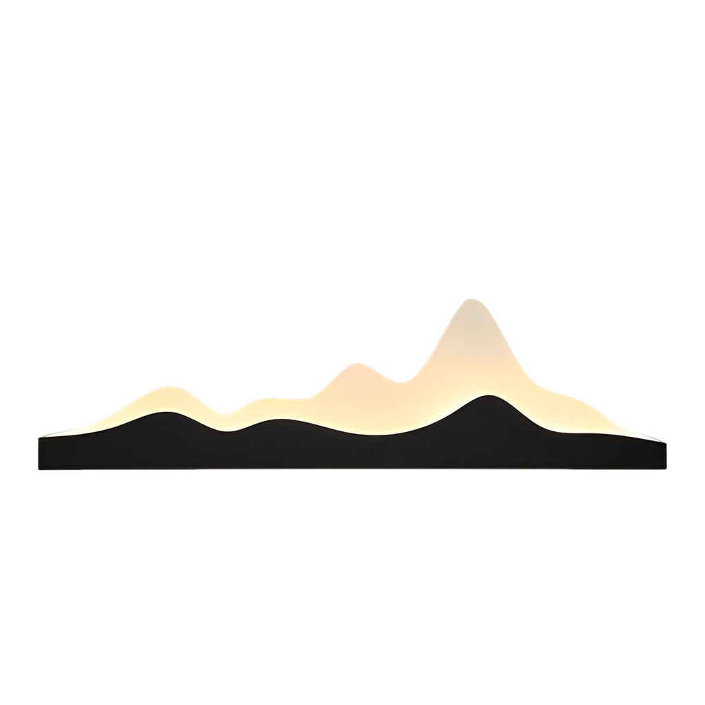 Mountain LED wall light in a warm yellow tone, displayed against a white background.