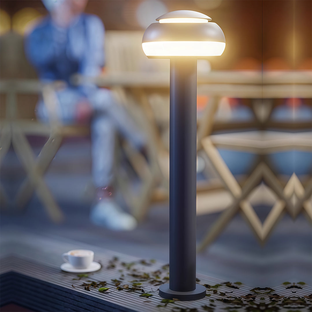 Illuminate your garden with a mushroom path light featuring a simple landscape dome head weatherproof lamp for reliable outdoor lighting.