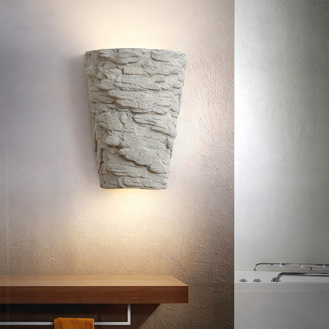 Cement up lighting night wall lamp offers sleek minimalist design and cozy ambient light, perfect for contemporary interior décor.