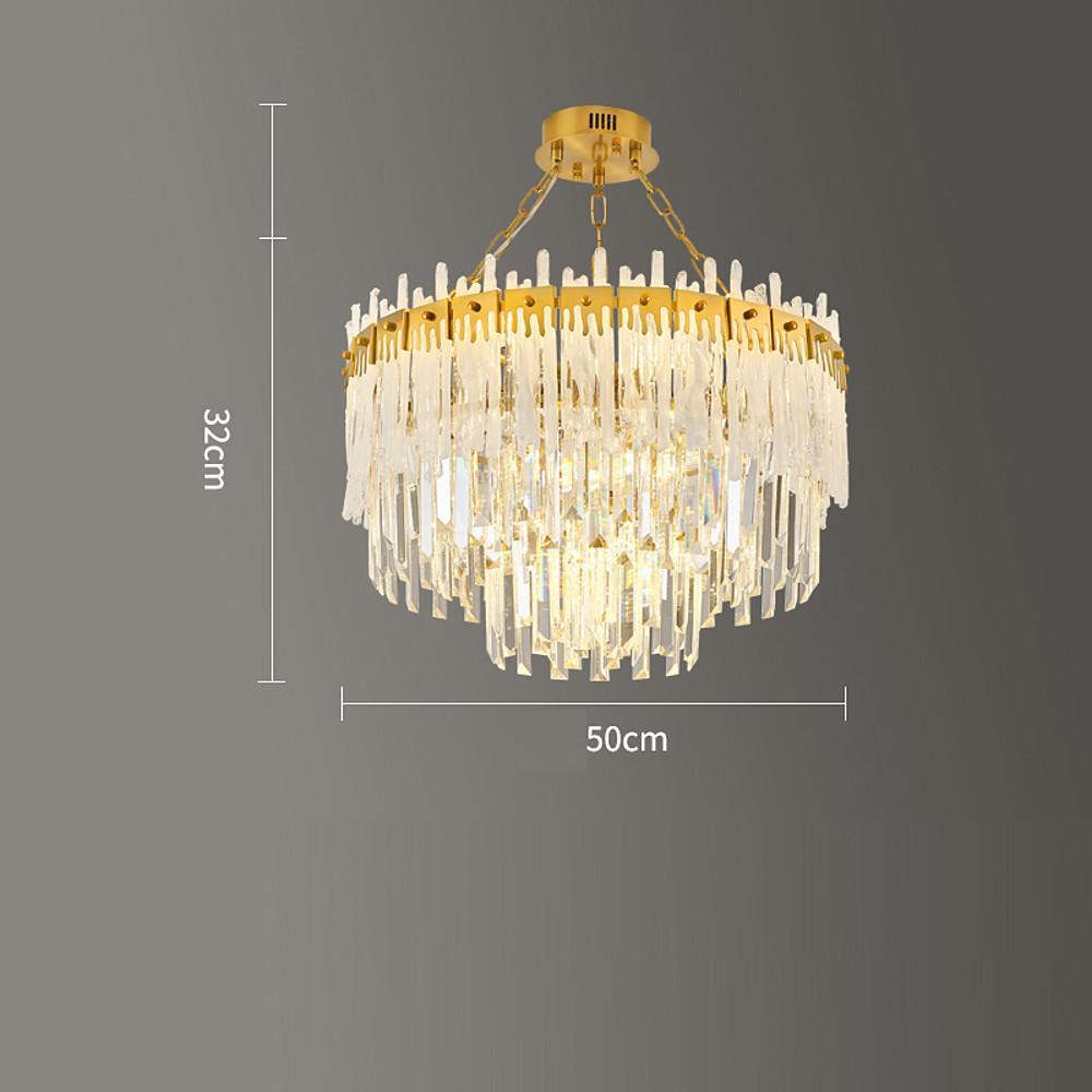 20'' LED 17 12 Bulbs 9-Light Unique Design Pendant Light Nordic Style LED Stainless Steel Crystal Pendant Lights