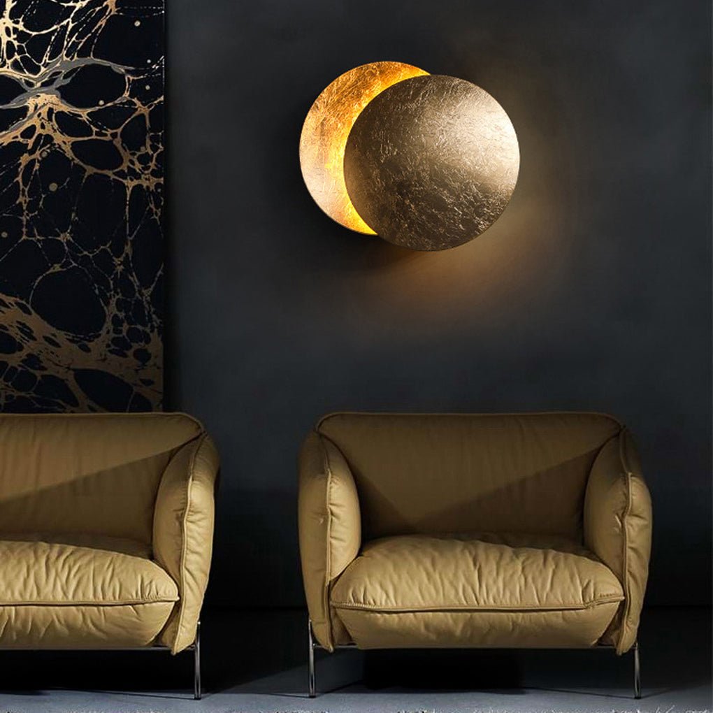 Nordic Minimalist Unique Rotatable Moon - like Design LED Wall Lamp for Bedside Aisle Stairs