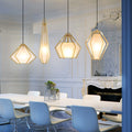 Nordic Postmodern Personality Art Glass Pendant Light for Bedside Bar