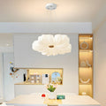 Nordic White Acrylic Flower Bedroom Ceiling Lamp - LED 3 - Step Dimming