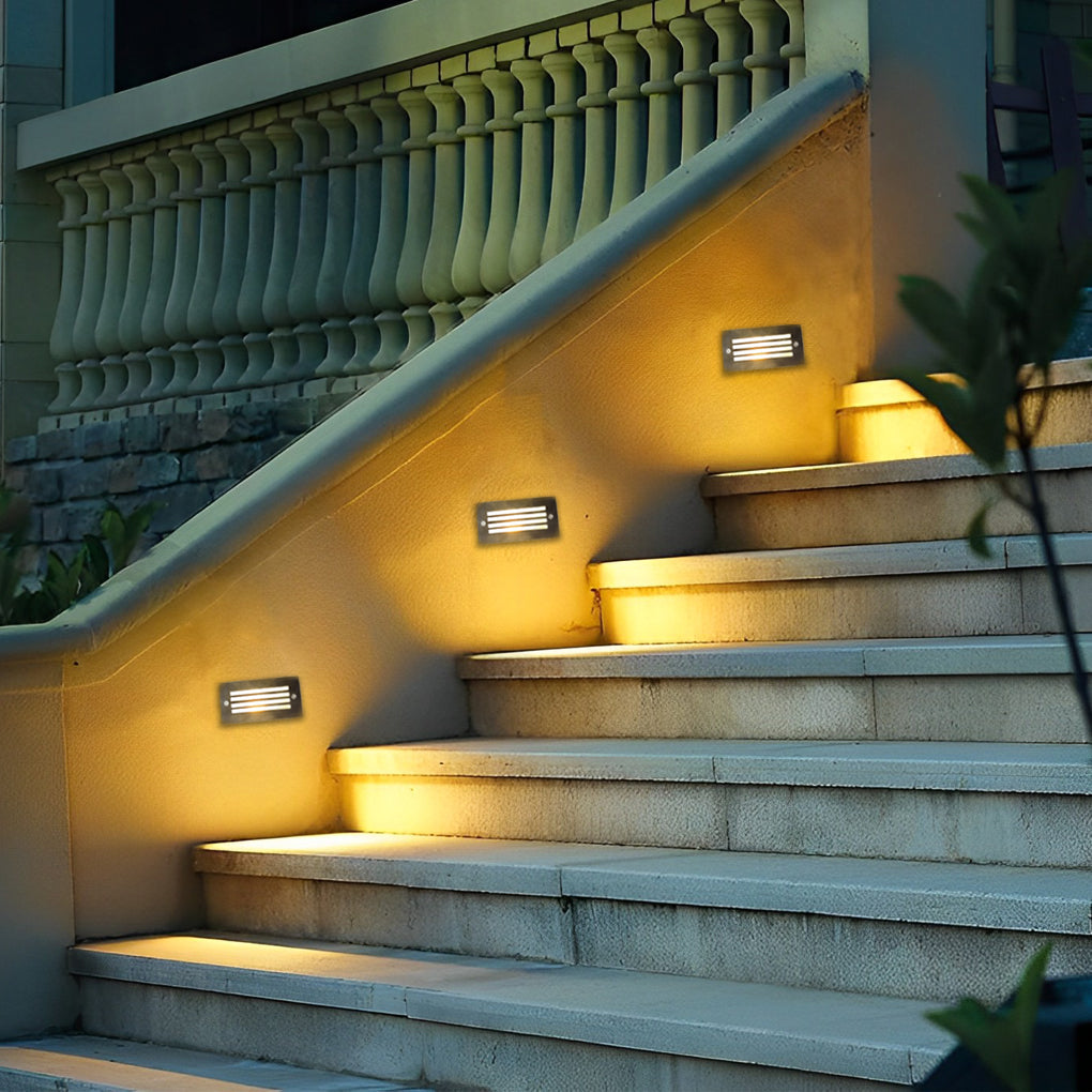 Outdoor brick light recessed stair wall lights step lighting provides safe, stylish illumination for pathways, stairs, and outdoor spaces.