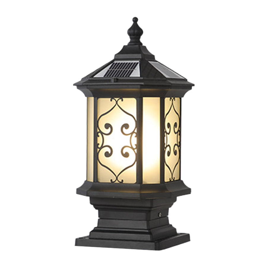 Outdoor gate pillar lights in various sizes, ideal for versatile garden lighting installations.