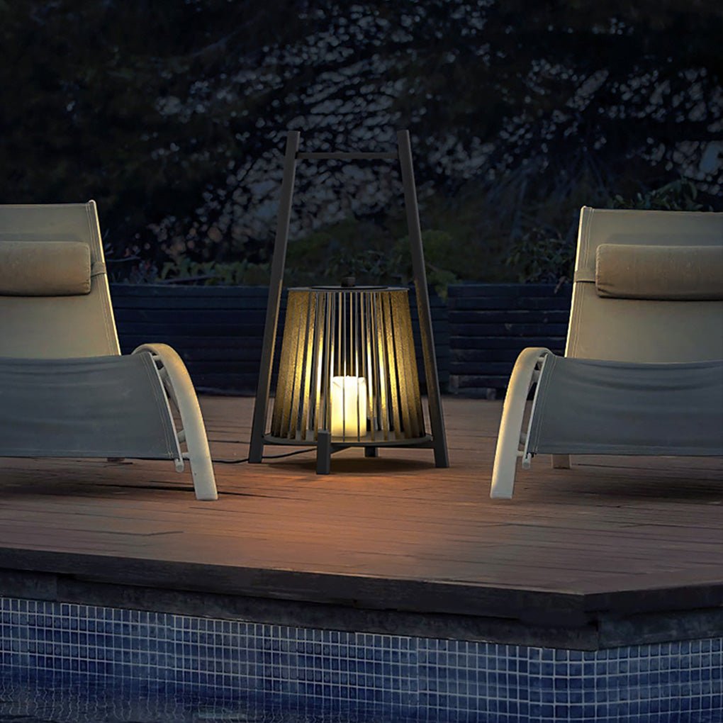 Outdoor Grid Imitation Candle - shaped Lantern Waterproof LED Landscape Lighting