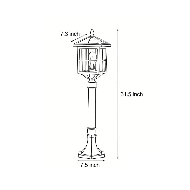 Outdoor lawn lights with a minimalist design, providing soft illumination in a garden.