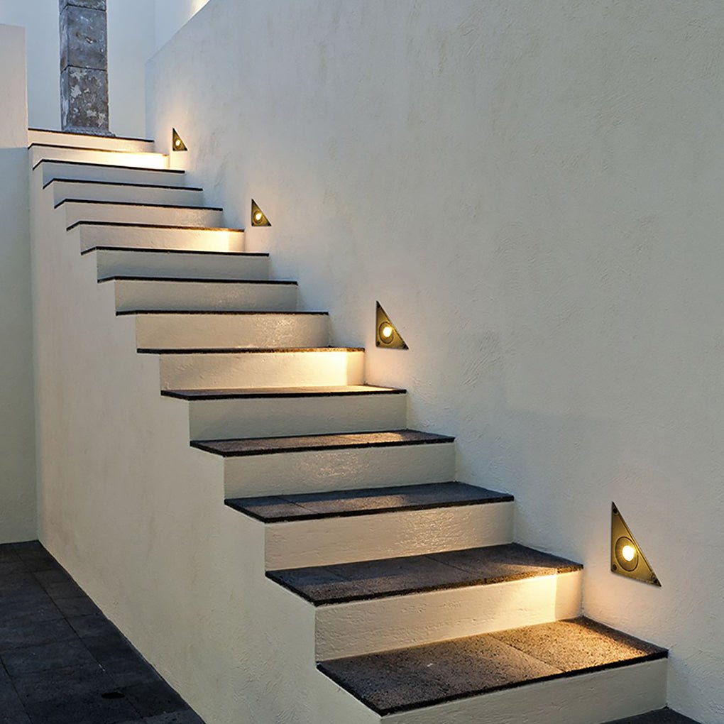 Triangle In - Wall Step Lights 110 - 220V LED Outdoor Wall Mounted Stairs Lights for Courtyard Garden