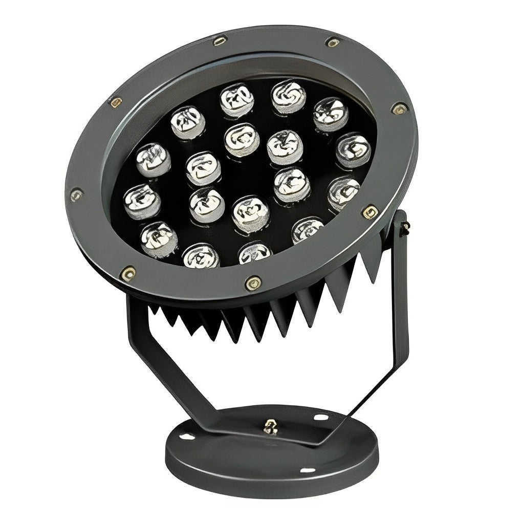 Outdoor LED spotlights energy efficient landscape lighting features modern, minimal design with high energy efficiency.