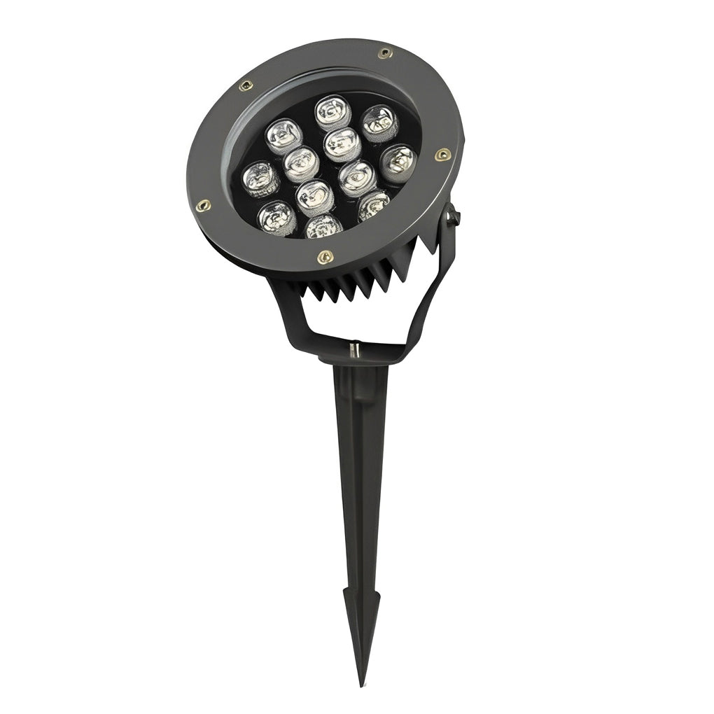 Outdoor LED spotlights energy efficient landscape lighting improves curb appeal and adds elegant illumination to landscapes.